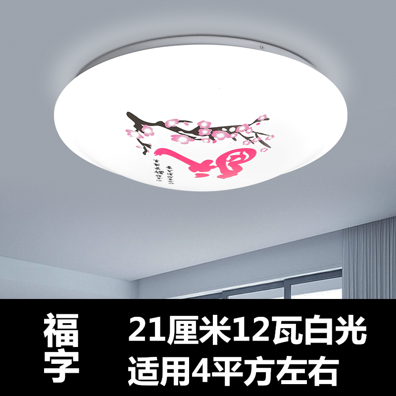 kedoety圆灯圆形吸顶灯型号薄卧室尺寸圆过客厅吸灯顶顶灯 21厘米12瓦