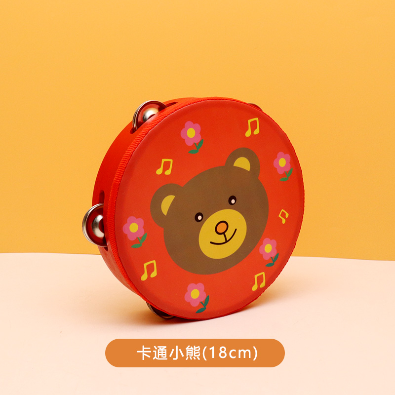 绿野客奥尔夫打击乐器儿童卡通铃鼓木制幼儿园老师表演手鼓婴儿手拍鼓