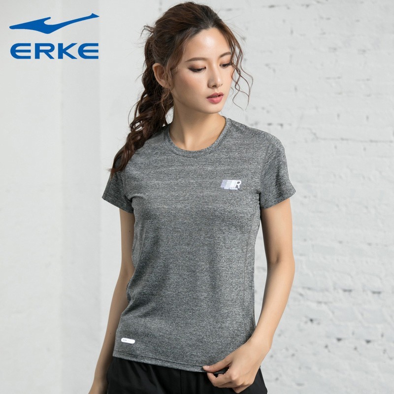 鸿星尔克女装短袖夏季新款圆领t恤时尚潮流休闲百搭上衣女舒适速干