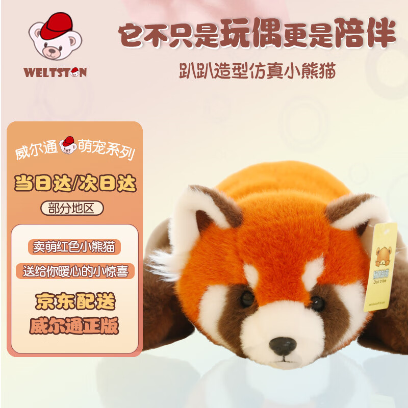 威尔通（WELTSTON）毛绒玩具玩偶公仔抱枕布娃娃摆件生日圣诞节礼物女生 仿真小熊猫
