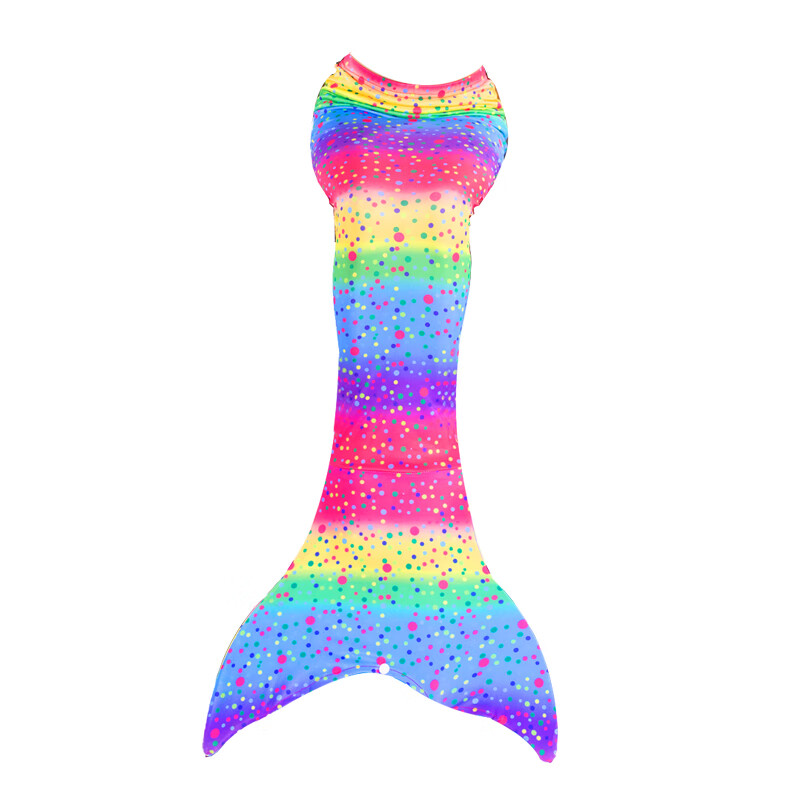 鲁伊森美人鱼尾巴女童儿童衣服泳衣女孩分体游泳装宝宝公主裙比基尼