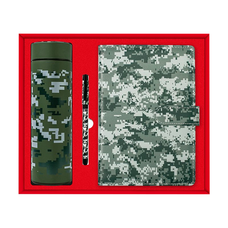 智美環(huán)球 A5筆記本子記事本 紀念禮品 送軍人送軍友戰(zhàn)友 450ML溫控杯素本素筆三件套 TBY0743