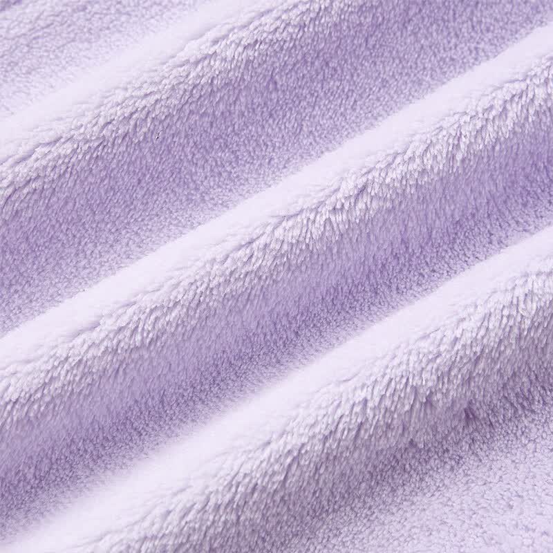 KAPPA卡帕睡衣女家居服外出秋冬新款时尚套头法兰绒保暖厚款套装 浅紫 L 建议(105-120斤)