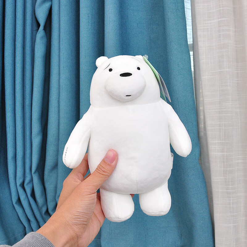达公仔咱们三只裸熊毛绒玩具公仔小熊可爱抱枕玩偶娃娃 站姿小号白熊