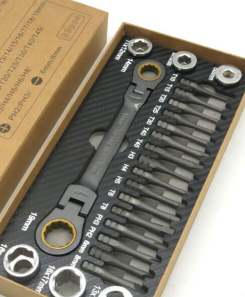 oloey日本福冈万用棘轮扳手套筒套装汽修修理工具箱德国 fo-3140棘轮