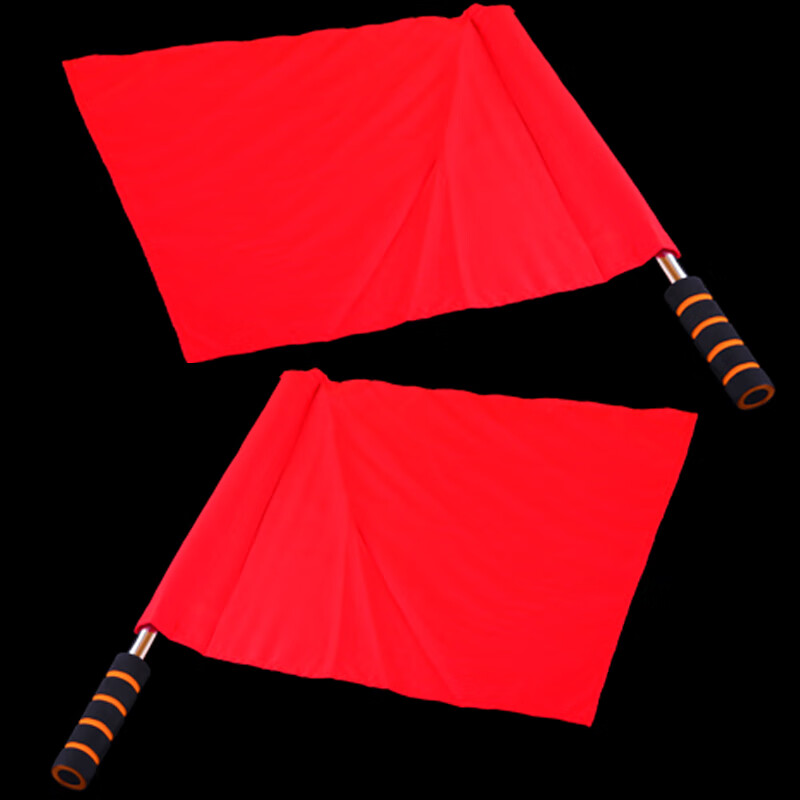 忆柏枫发令旗信号旗交通指挥旗裁判边裁警示旗田径运动会不锈钢手旗