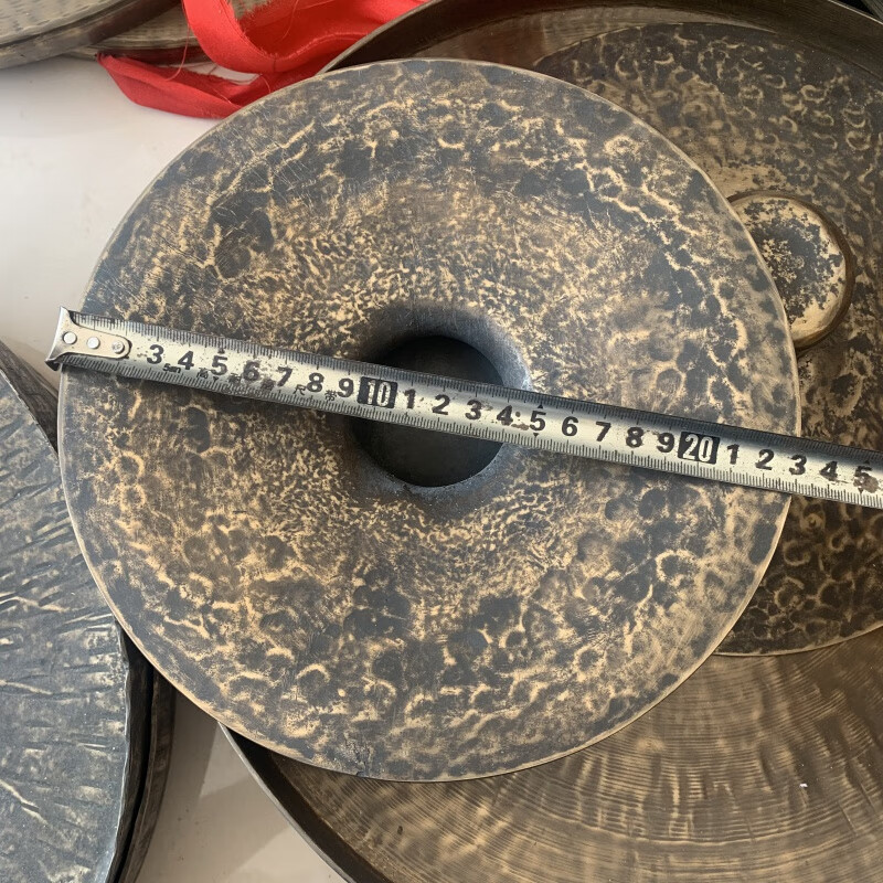 时笙23~30~36cm纯手工青铜大铙闭口铙民族乐器老铜铙黑铙开口铙孔雀铙