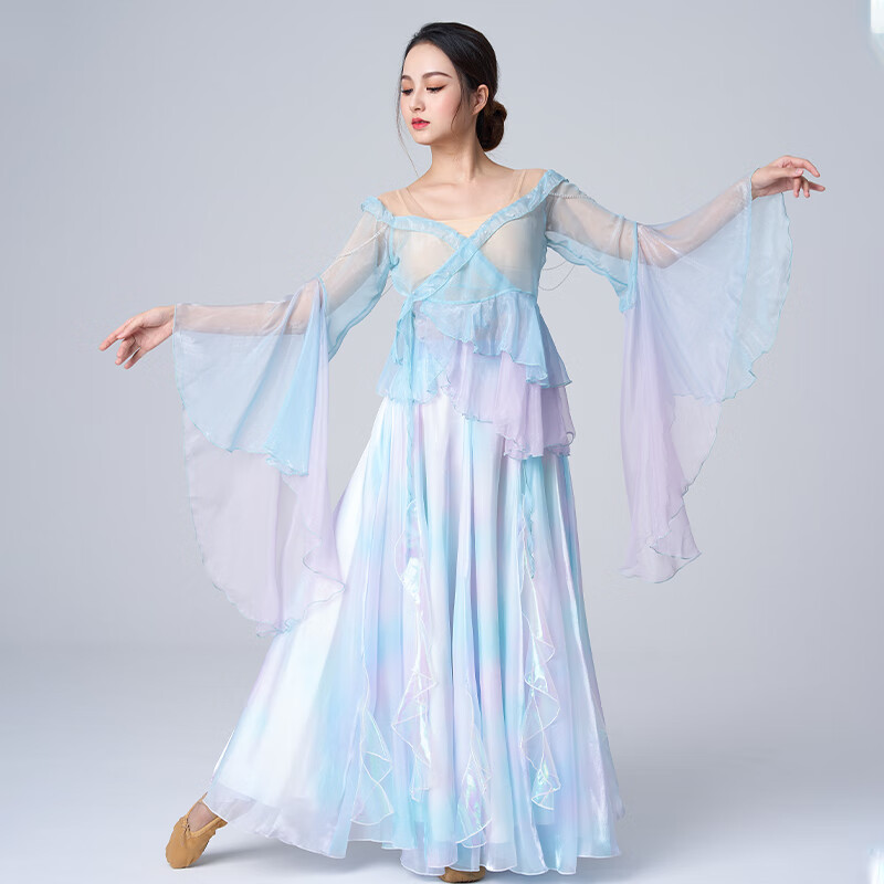 山头林村古典舞舞蹈服套装大码一朵小水母蹈表演出服装汉唐艺考练功服