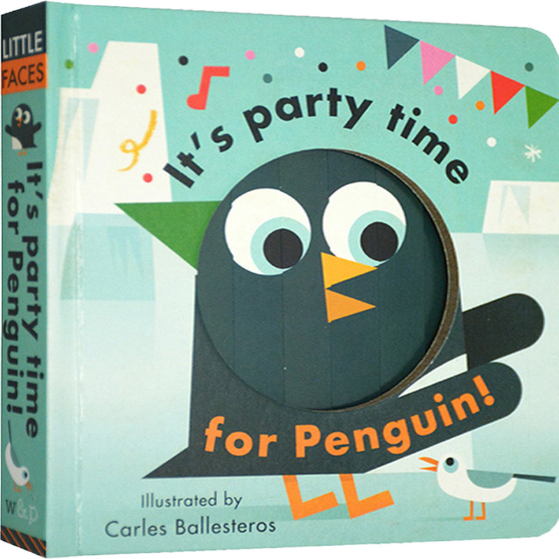 英文原版Little faces：It's Party Time for Penguin企鹅的聚