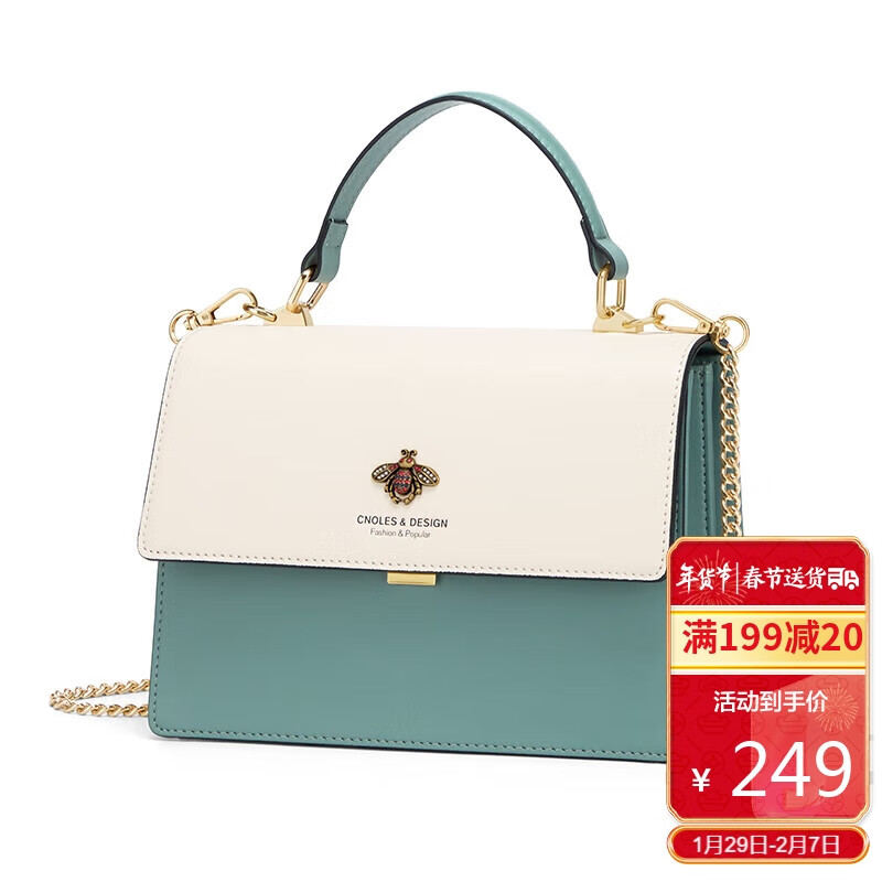 蔻一Cnoles 包包女包牛皮女士斜挎包通勤百搭单肩包手提包袋式大容量圣诞节生日礼物送女友老婆