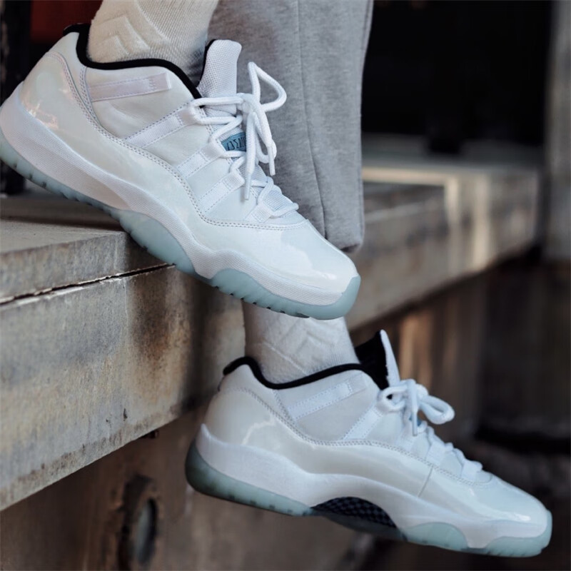 耐克(nike)air jordan 11 low低帮耐磨休闲白蓝传奇蓝男女复古运动