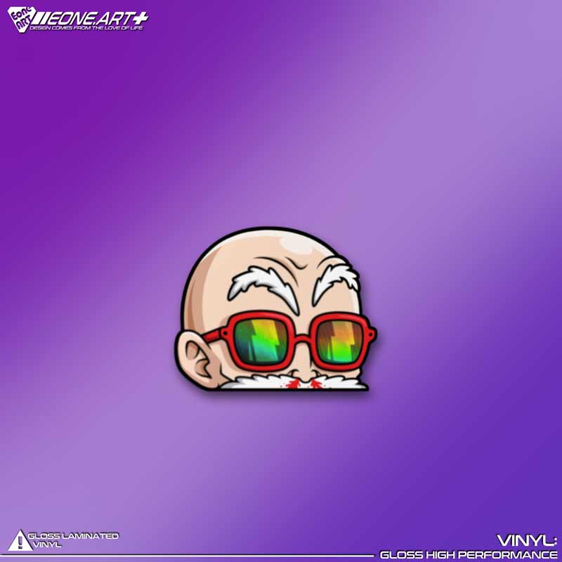 羽俙碧七龙珠龟仙人汽车车贴反光车贴日漫七龙珠龟仙人布尔玛可爱半头