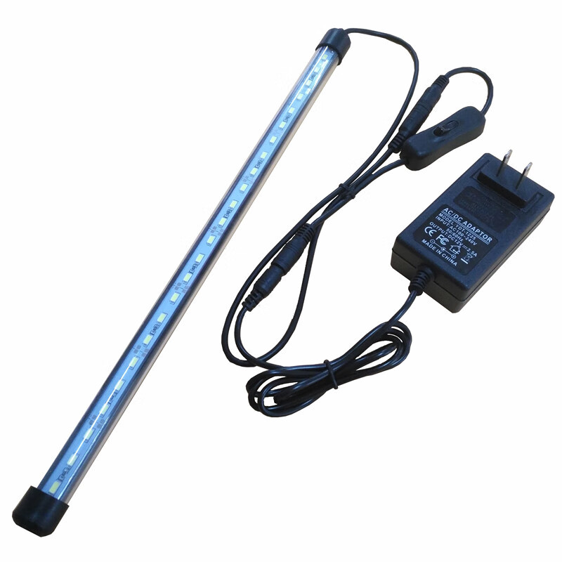 西熠朗烨LED鱼缸灯超亮潜水灯遥控变色防水草水族箱造景插电照明节能灯管 70cm一拖二（白+红）