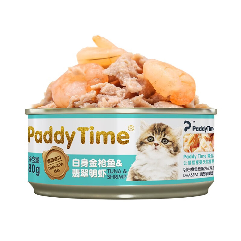 泰国进口最宠(paddytime) 猫罐头80g*12罐白肉啫喱款宠物猫粮湿粮成猫