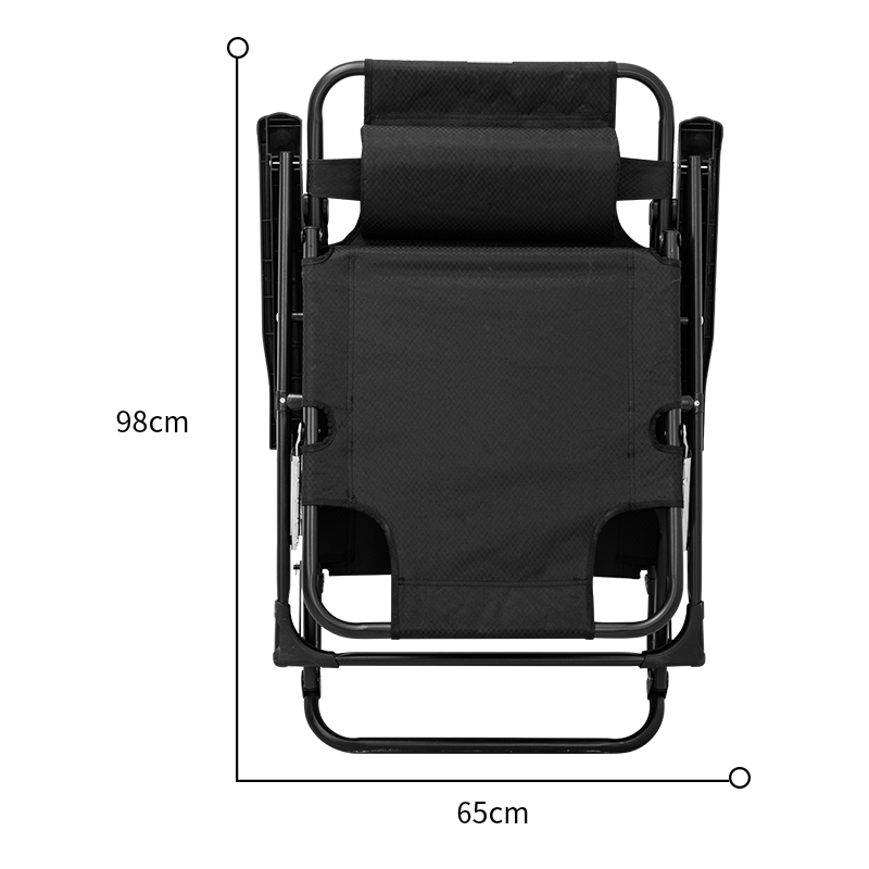 得力（deli）午休折叠椅 办公室午睡椅 折叠床陪护床 户外椅 87141黑色