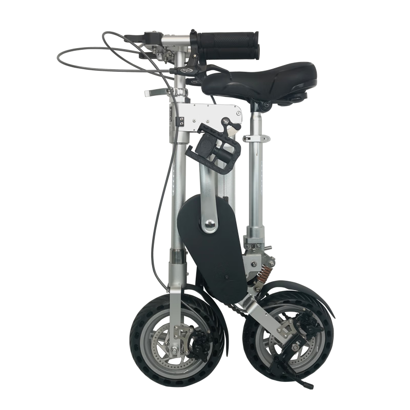 微拜客高铁旅游神器xt2折叠自行车小轮型脚踏后避震实芯轮胎超轻便携
