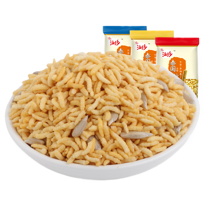 瀏鄉(xiāng)瀏鄉(xiāng)休閑零食泰國炒米小包裝泰國風(fēng)味牛肉味五香味小吃 混合口味1000g
