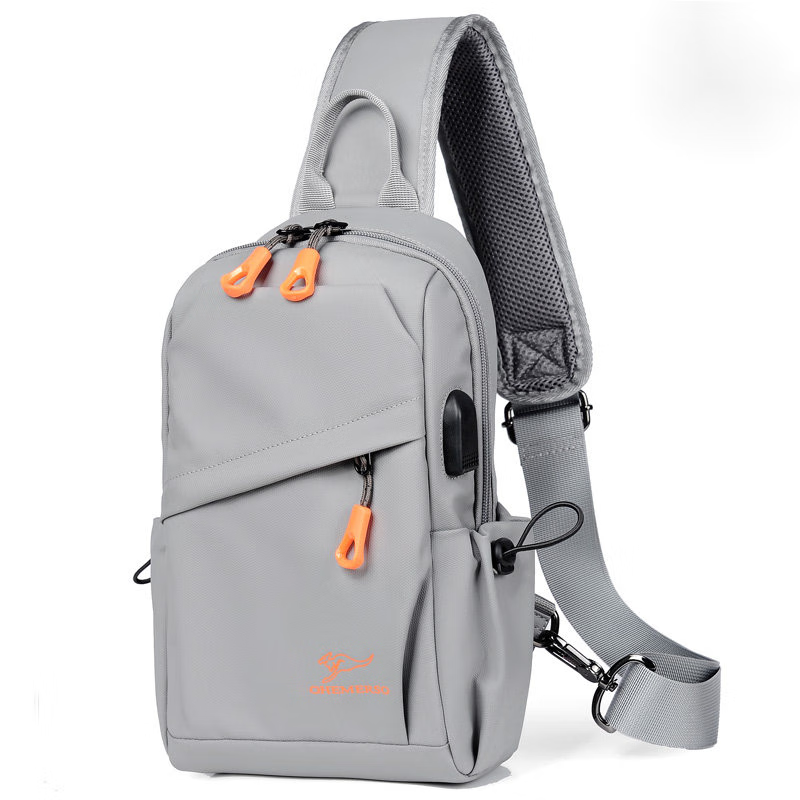 酷奇【牌】袋鼠挎包男小包简约休闲胸包时尚百搭2022新款小挂包单