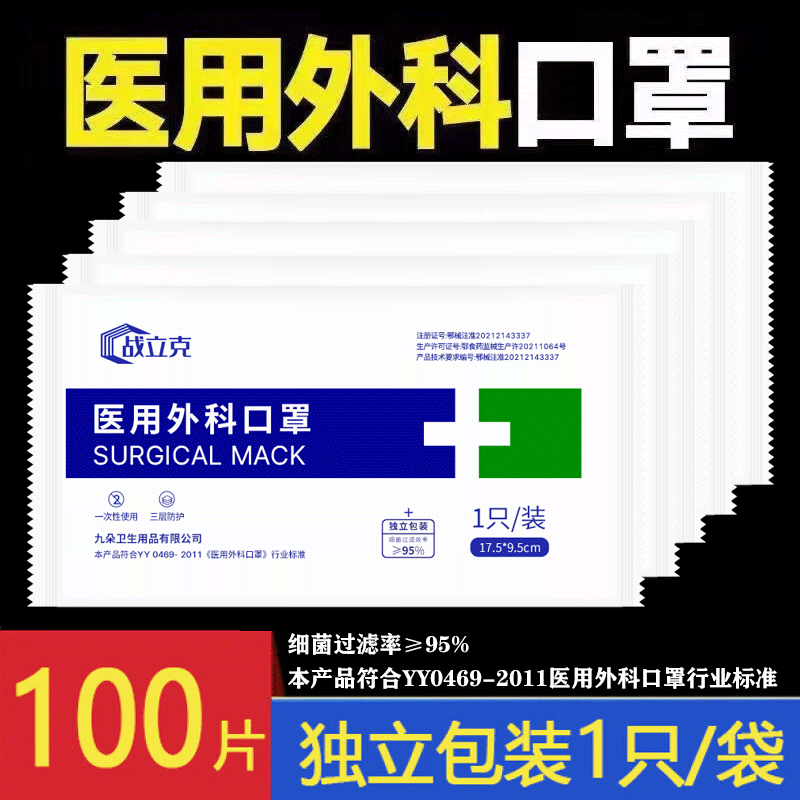 战立克成人医用外科口罩100片装-历史价格走势与销量趋势详解