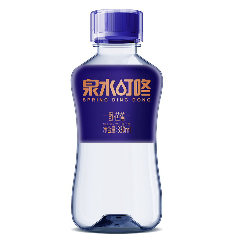 泉水叮咚（野芭蕉）天然山泉水 330ml*24瓶 整箱装【CE FDA 国际双认证】