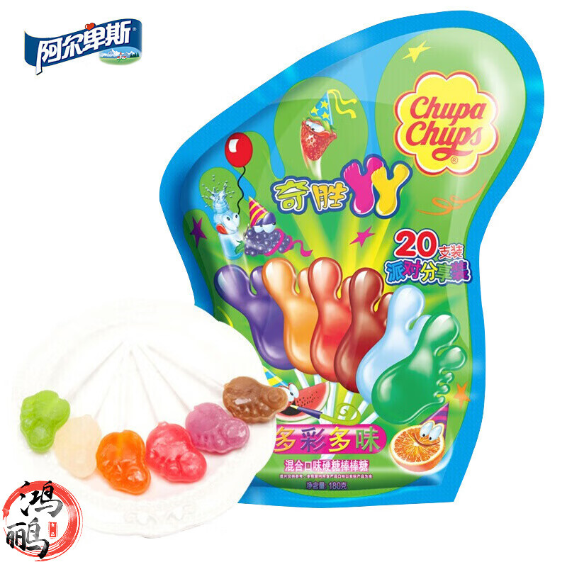 珍宝珠(chupachups)大脚丫棒棒糖脚丫子糖果混合儿童趣味零食 大脚丫
