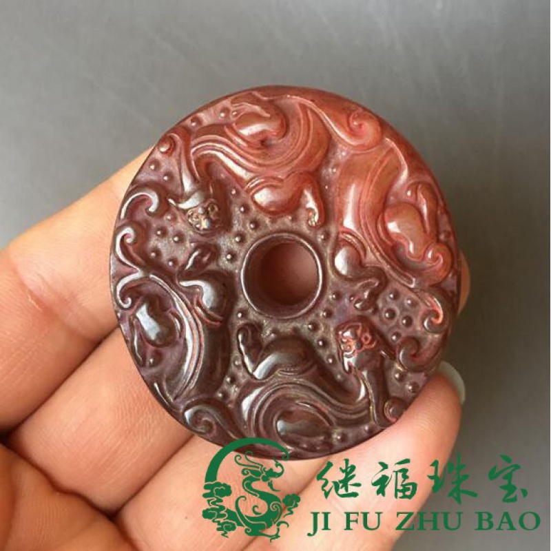 芠拉汉代古玉岫玉挂件仿古螭龙玉璧汉服配饰玉佩腰佩车挂吊坠挂件老货