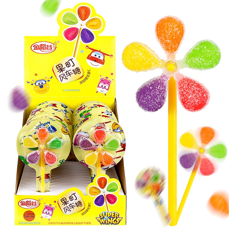 金稻谷维c果汁味风车糖