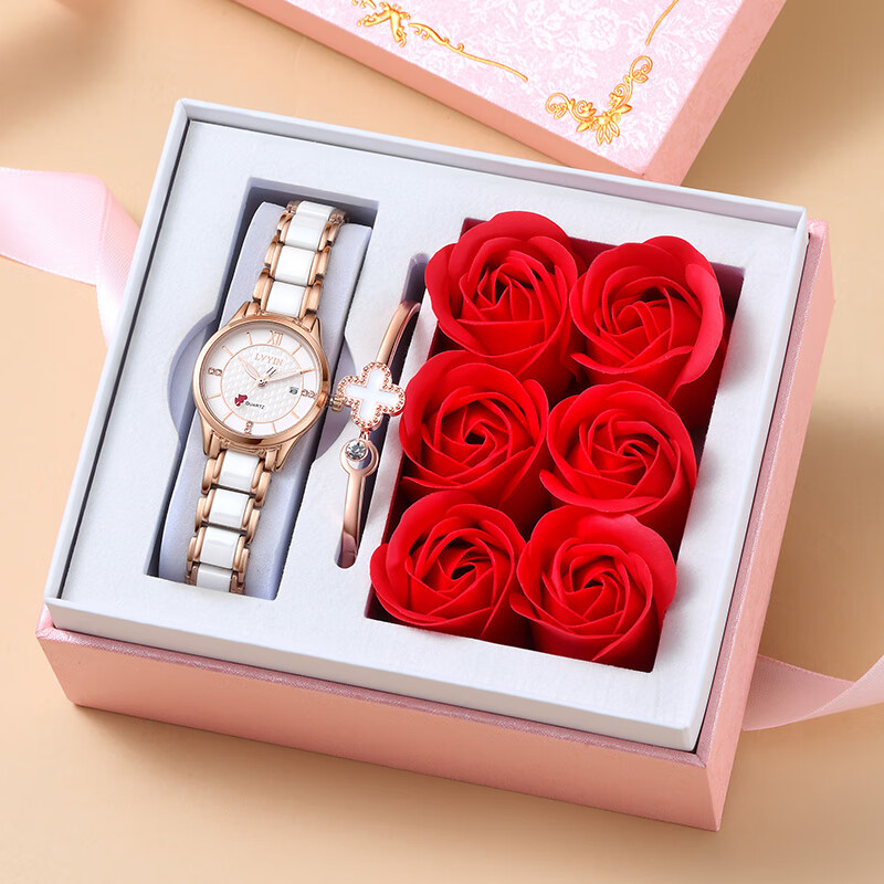 绿茵(lvyin)瑞士绿茵陶瓷手表女士2023年新款小众防水夜光石英表520