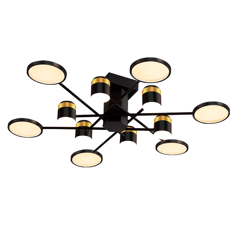 雷士照明(NVC)北欧吊灯简约创意投影网红分子灯大气客厅吸吊灯网红现代灯饰WHXD80F/G-03