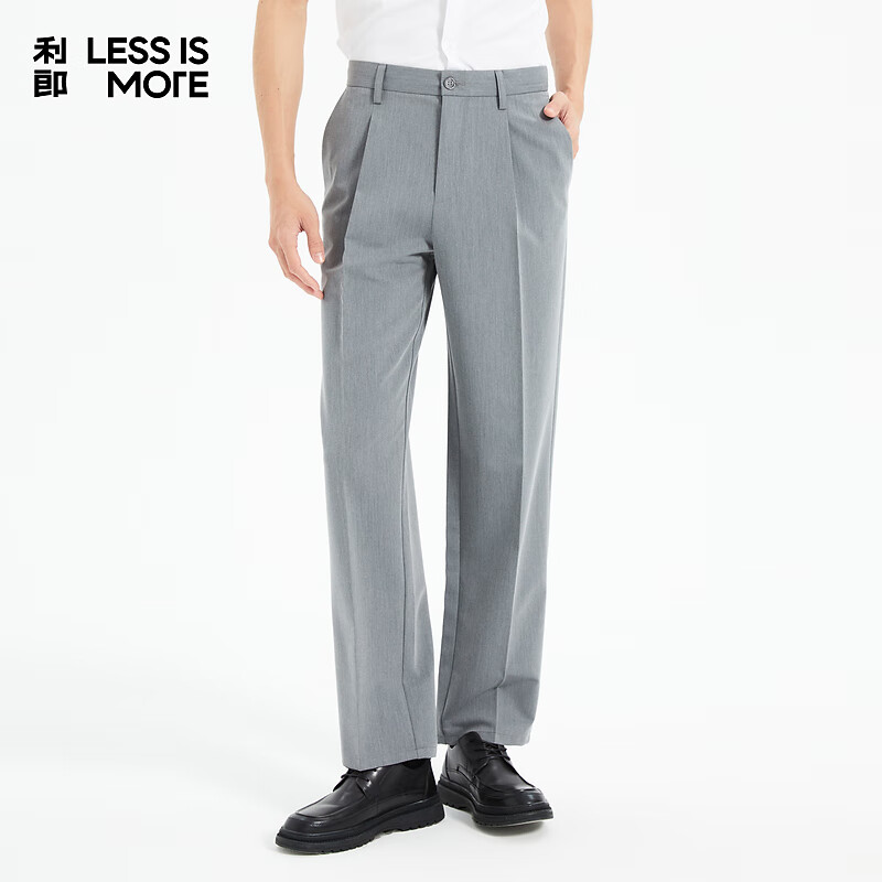 利郎青年商务男裤【周翔宇联名】休闲裤男TR色纺弹力通勤长裤Q5CXK007 浅灰褐 32 (170/80A)