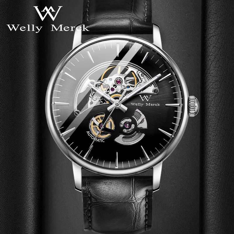 welly merck威利默克瑞士品牌时尚腕表男士手表机械男表生日礼物送礼