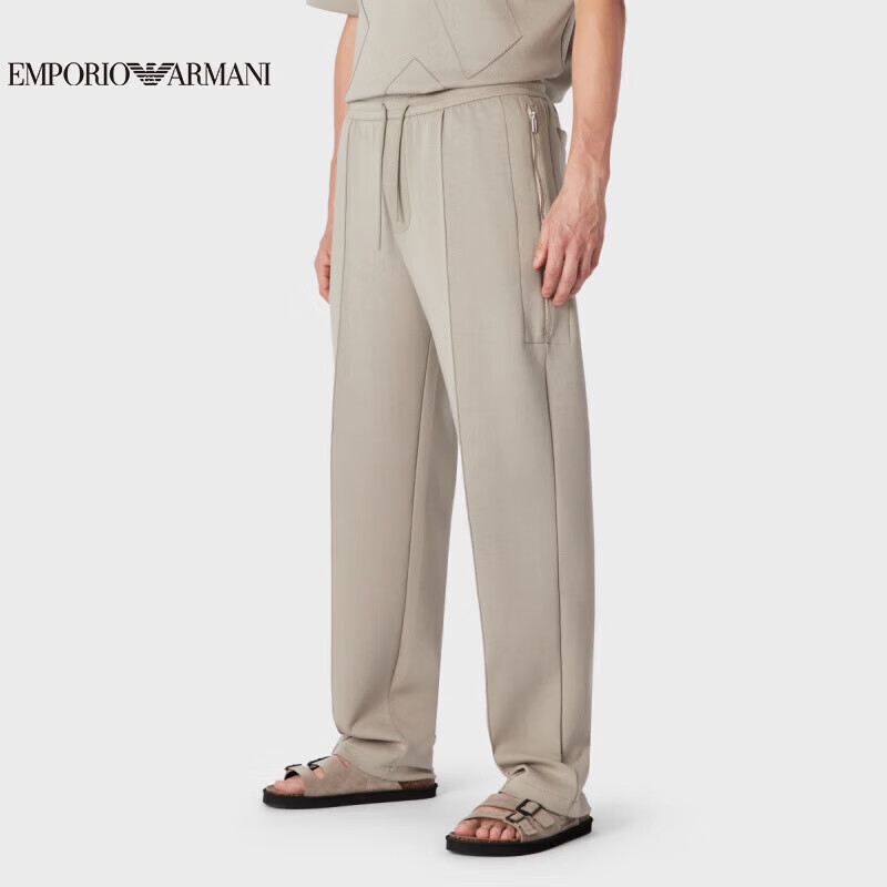 阿玛尼emporio armani【礼物】ea男士立体中缝线系带休闲裤
