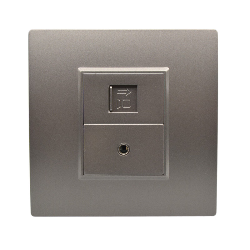 哩嗹啰嗹深灰色网络带35耳机免焊插座86网线信息带