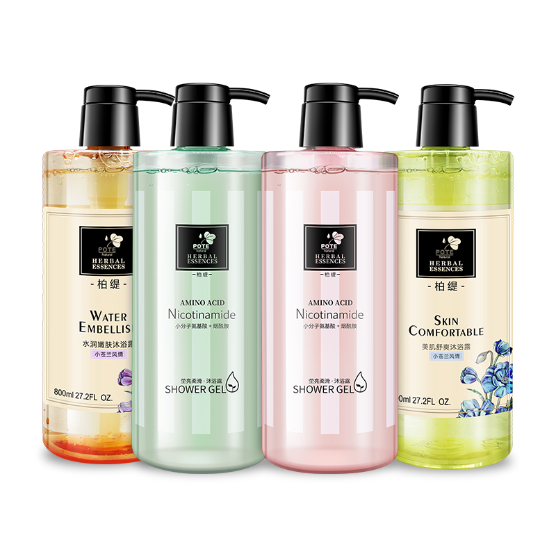 香体家庭装大容量保湿滋润补水 #1# 蓝风铃氨基酸烟酰胺沐浴露800ml