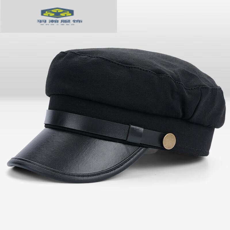bkqu民国学生帽帽子男士春春秋复古平顶帽民国学生韩版帽女短檐鸭舌帽