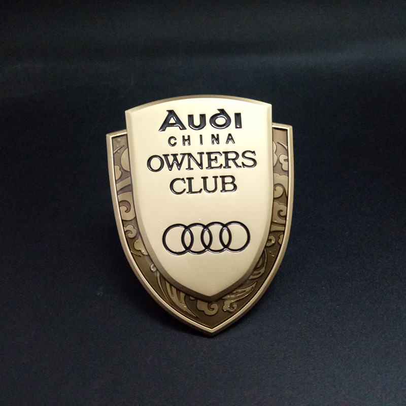 q5 q3 q7 a3装饰车贴金属车标 vip车窗贴 奥迪侧标金色一个
