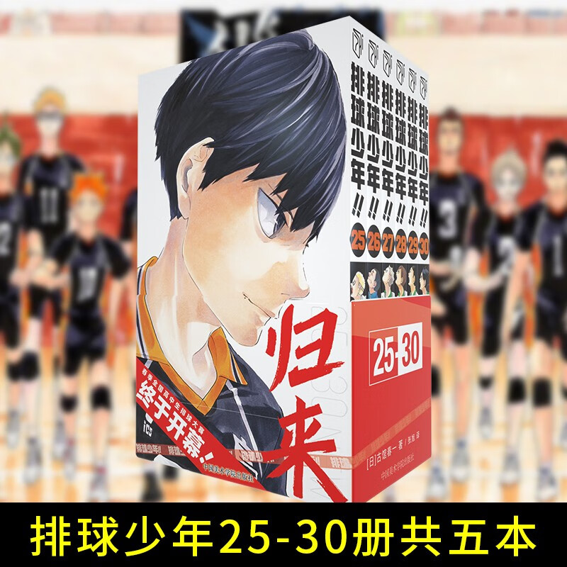 正版 排球少年漫画17-24册共8本古馆春一著 简体中文版日本青春热血动漫小说日本火爆畅销漫画书籍 排球少年25-30（盒装版）
