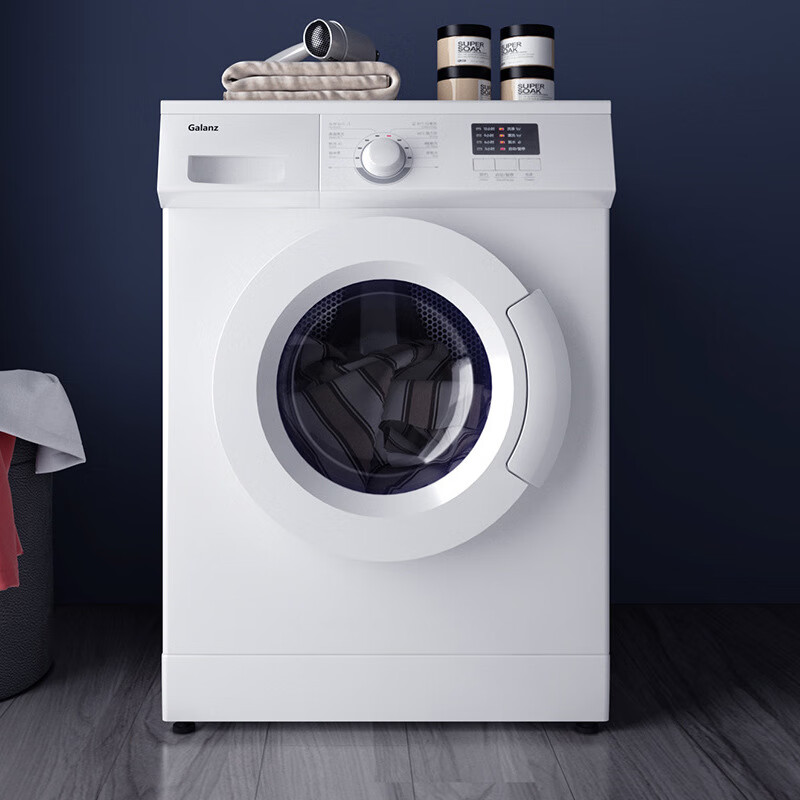 格兰仕(galanz)洗衣机8公斤容量 不锈钢内桶4s酷洗 家用全自动滚筒gdw