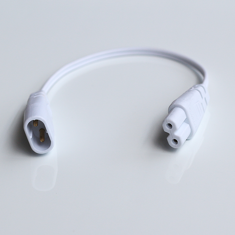 照明led支架ceg07-t5/j灯管公母插低压灯带电源连接线高压双边接头 全