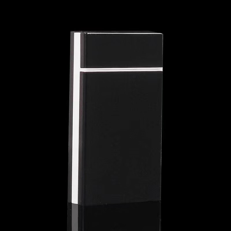 来福烟盒超薄铝合金细支20支装自动弹盖女士男女款烟盒 黑色 20支 20