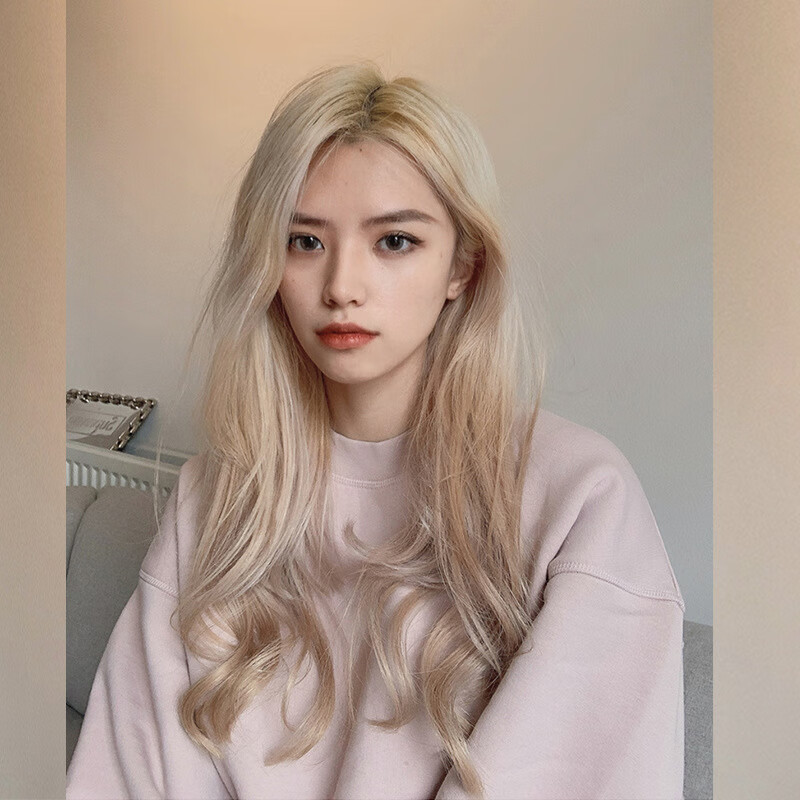 阿古丽娅(ogulia)假发女欧美时尚中分大波浪长卷发金发女郎蓬松气质