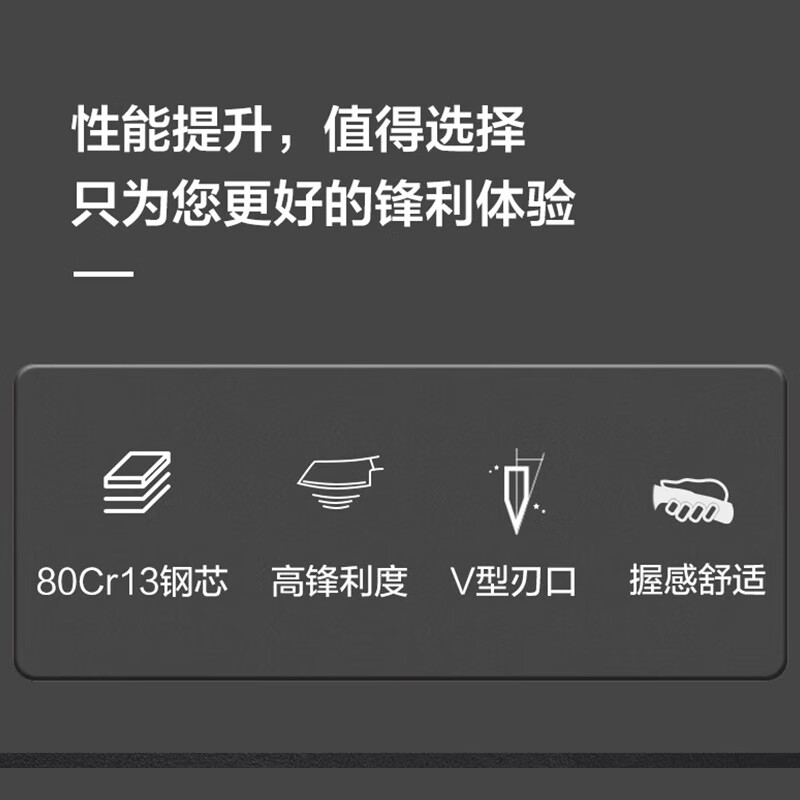 十八子作菜刀阳江刀具 家用斩切菜刀切片刀砍斩骨刀 复合钢80cr13 SL2103 切片刀【切菜切肉】