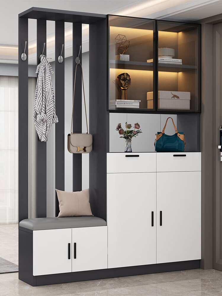 木匠宫艺玄关柜现代简约进门屏风隔断客厅2022新款入户玄关柜鞋柜2024