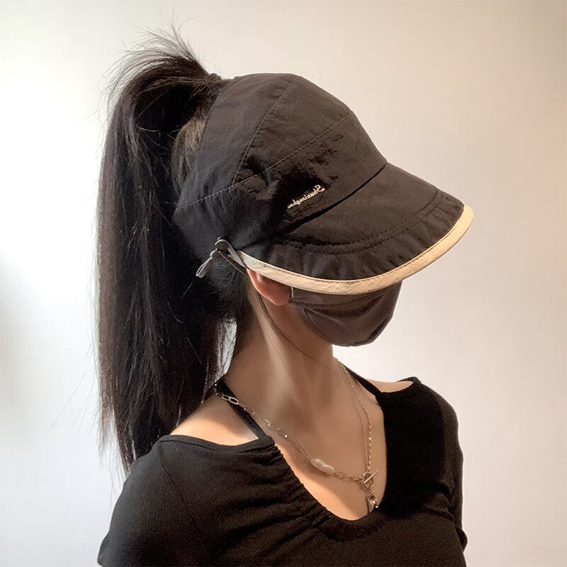尊题(zunti)帽子女夏季新款双面戴空顶帽防晒太阳帽大檐骑车鸭舌可