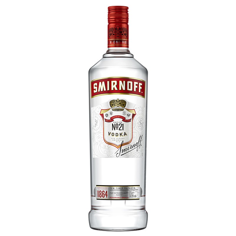 【官方旗舰店】斯米诺（Smirnoff）洋酒鸡尾酒mojito莫吉托基酒进口红牌伏特加 700ml*1支