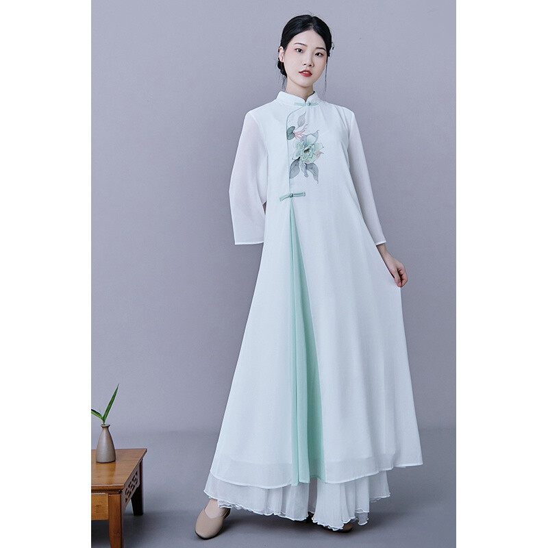 禅舞女人服装新款禅舞舞蹈服中国风女装2022春夏季改良版中式复古风