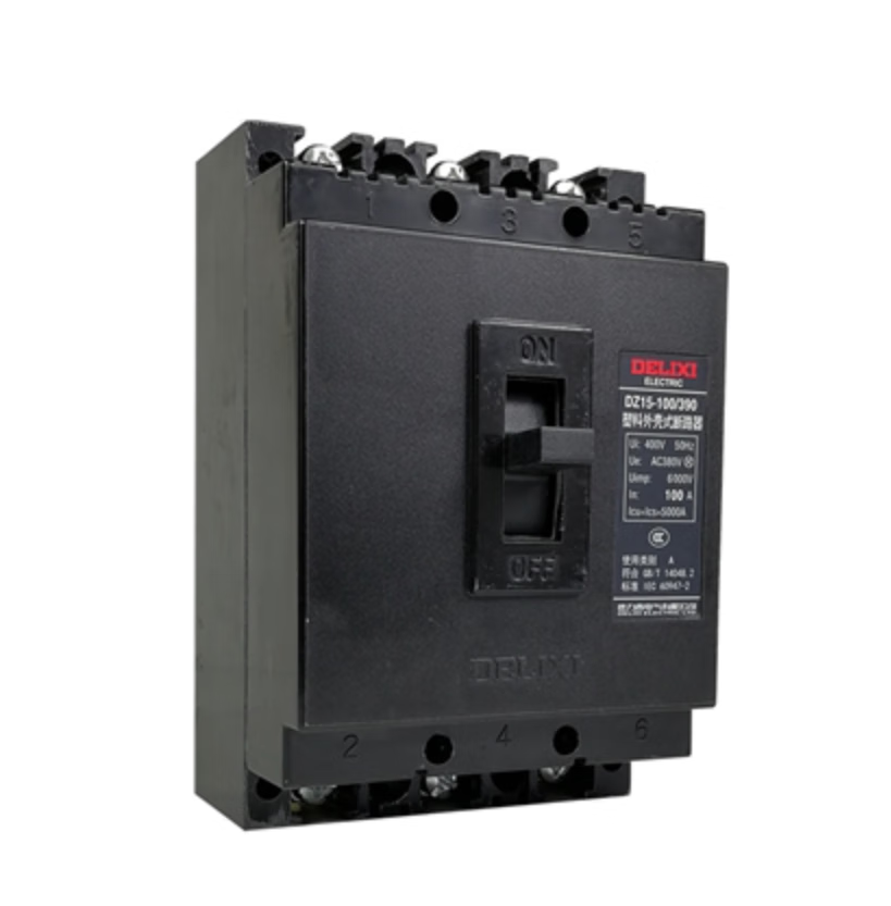 德力西电气塑料外壳式断路器空开dz15-40 100/3901 40a 100a 空气开关