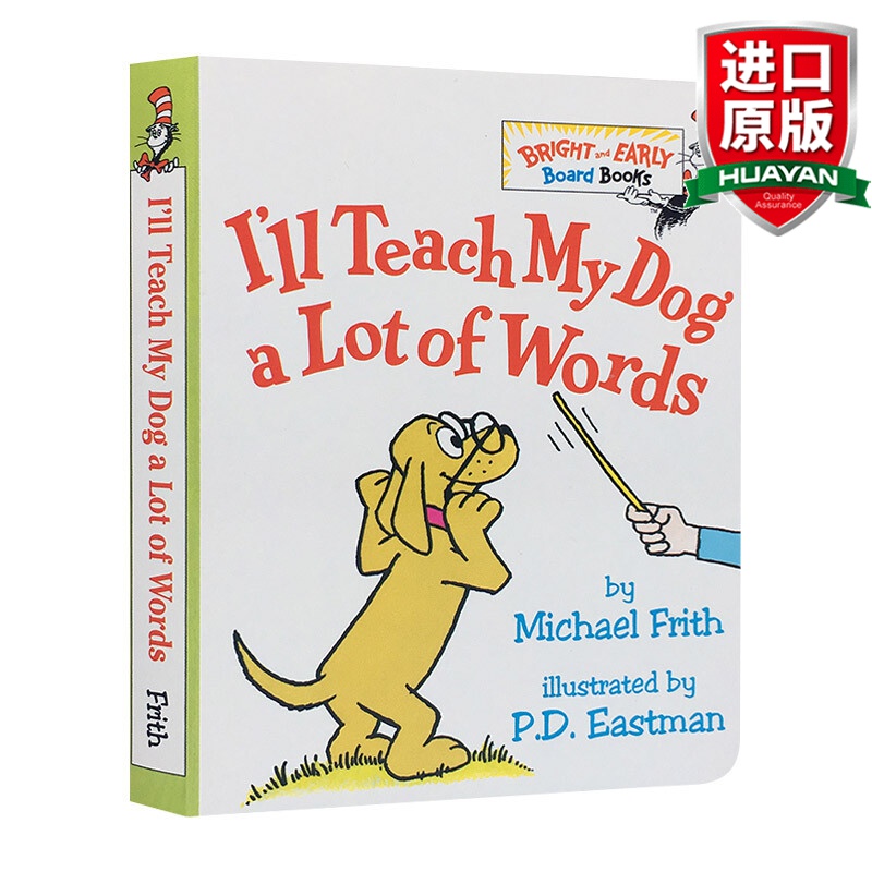 原版 我教狗狗很多词 苏斯博士 启蒙纸板书撕不烂单词汇学习100个单词
