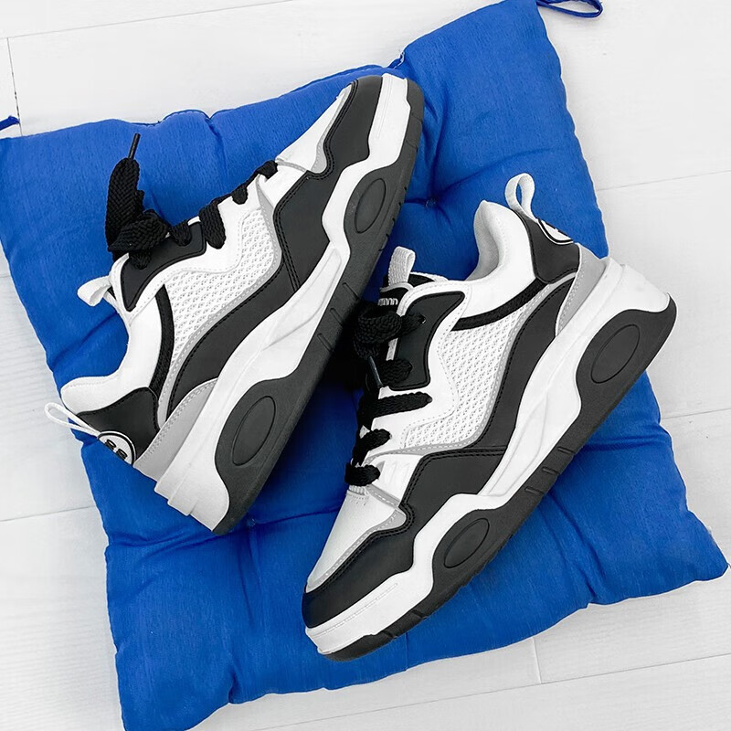 欧文言aj板鞋男鞋面包鞋小众百搭学生鞋子男童运动潮鞋厚底透气休闲鞋