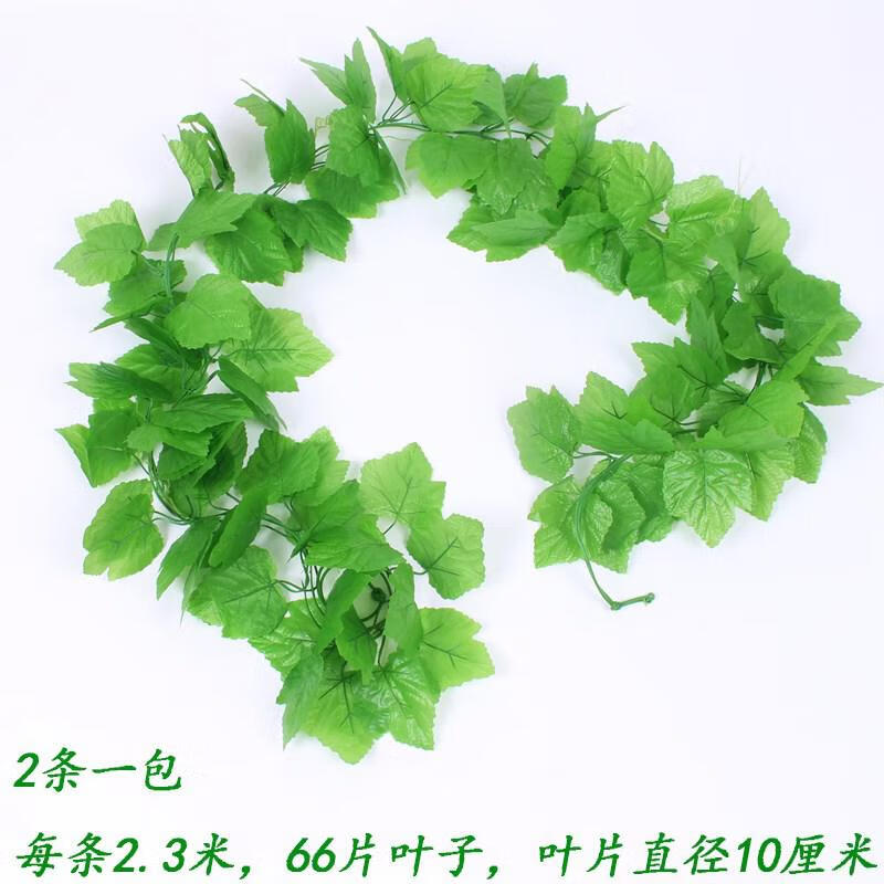柱子下水道暖气管道房顶装饰贴纸天花板遮丑卫生 绿色 66片葡萄叶2条h